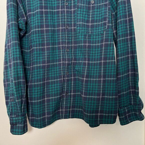 Cotton On Vintage Re-Mastered Mens Shirt Size M Plaid Flannel Long Sleeve Green - Picture 3 of 12